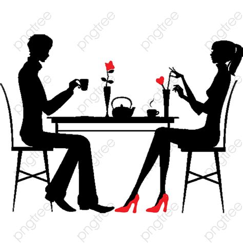 Dinner Couple, Dinner Clipart, Dinner, Lovers PNG Image ...