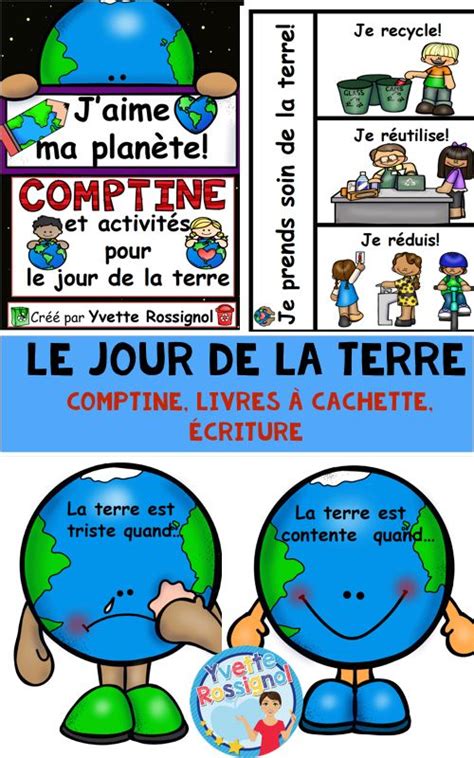 Aujourd'hui, plus d'un milliard de personnes dans 193 pays passent à l'action chaque année dans le cadre du au fil des ans, le jour de la terre est devenu le mouvement participatif en environnement le plus important de la planète. J'aime ma planète! (Comptine et activités pour le jour de ...