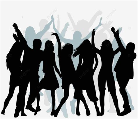 Dance Party Silhouette Transparent Background Silhouette People Party