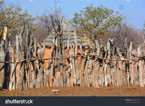 Traditional Wooden Kraal Enclosure Cattles Himba Stock Photo 678816742