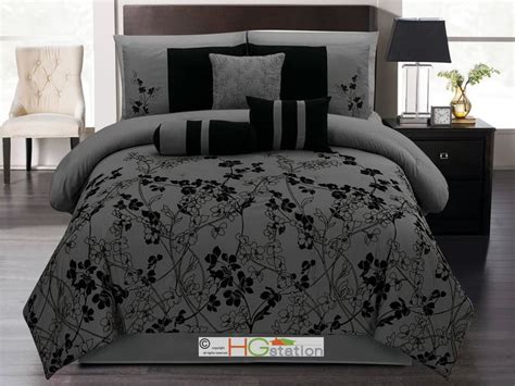 intelligent design senna comforter set kingcal king size blackgray