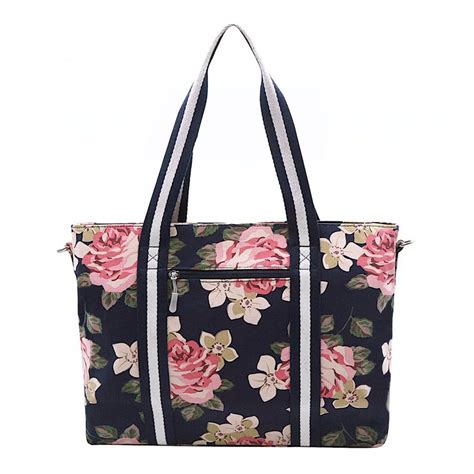 Mosiso Laptop Tote Bag Up To 156 Inch Canvas Classic Rose