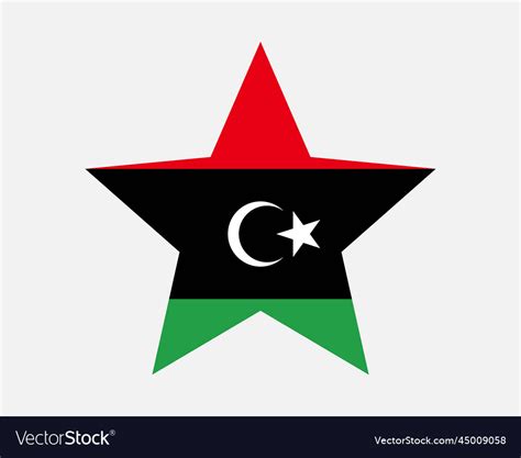 Libya Star Flag Royalty Free Vector Image Vectorstock