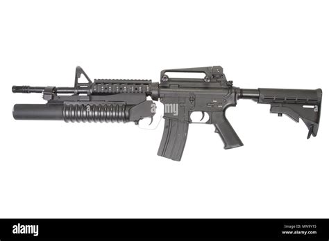 M4a1 Carbine Equipped With An M203 Grenade Launcher Stock Photo Alamy