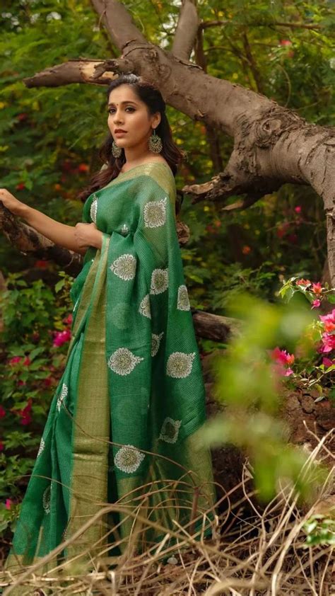 Telugu Actress Rashmi Gautam Sarees Saree Looks Trendy Saree Design