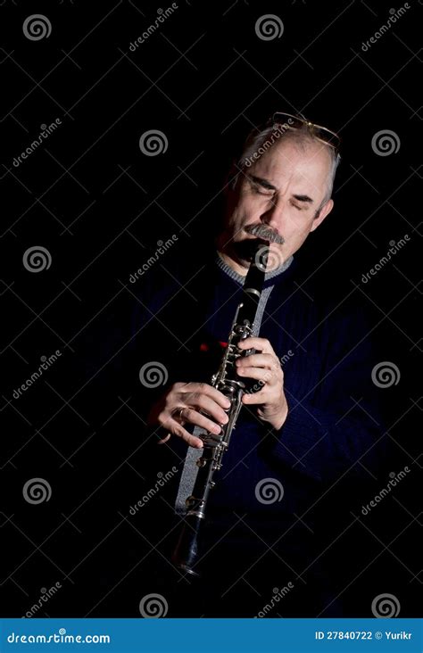 Man Playing The Clarinet Jazz Stock Photo Image Of Gorn Caucasian