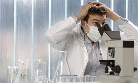 Young Scientist Discovering Something Royalty Free Stock Photography