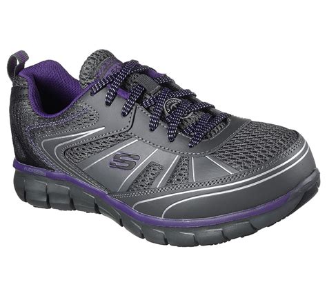 Womens Skechers Work Alloy Toe Sr Eh Pr Algonac Graypurple Skechers