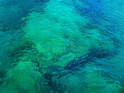 Perfect Crystal Clear Turquoise Shallow Sea Water Stock Photo Image
