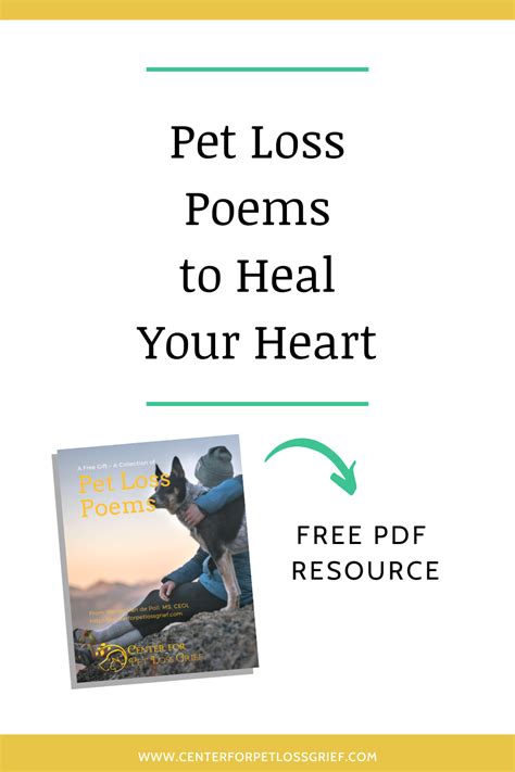 Death is unfortunately a natural part of life, so it's allow you and your family to grieve. Pet Loss Poems Collection | Center for Pet Loss Grief in ...