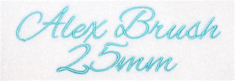 Check spelling or type a new query. The Alex Brush 25mm Font From wilcomembroideryfonts.com