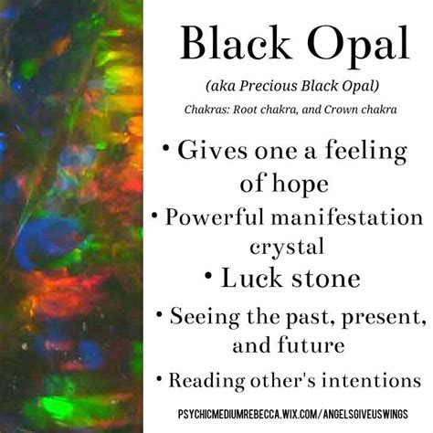 Black Opal Crystal Meaning Opal Crystal Meaning Crystals Crystal