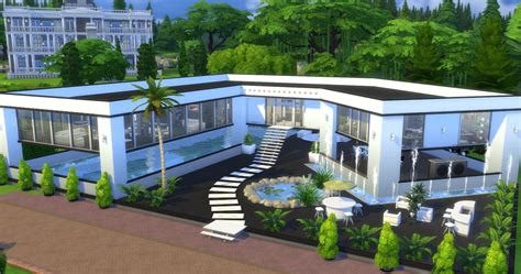 The Sims 4 Modern House Simple Newcrest Modern House The Sims 4