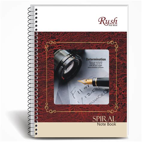Spiral Notebook 300 Pages ~ Single Line Ruled A4 Size ~ Rush Note Books
