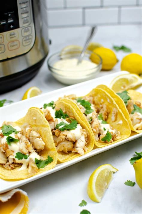 I love ordering fish tacos when i go out to eat, they always make them just right. Fish Tacos Recipe and Lemon Garlic Aioli Sauce - Blog By Donna