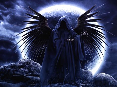 Dark Grim Reaper Wings Death Skeleton Horror Scary Creepy