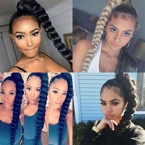 20 Two Ponytails With Weave Braids Fashionblog