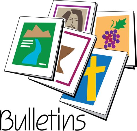 Church Bulletin Covers Black And White Clip Art Library
