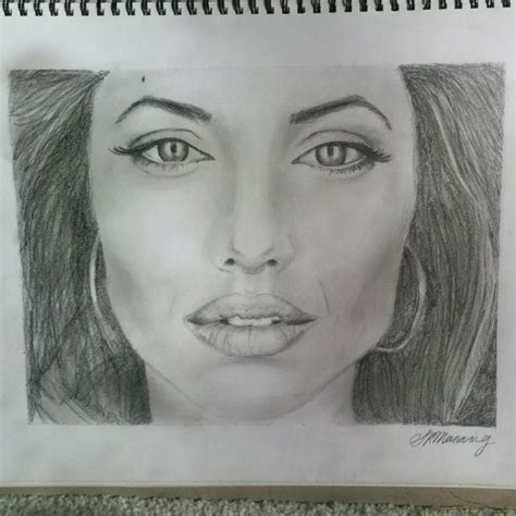 Angelina Jolie Pencil Drawing Portrait Drawing Pencil Drawings Drawings