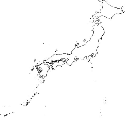 Detailed elevation map of japan with roads, cities and airports. Blank Outline Map of Japan