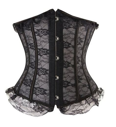 Sheer Lace Floral Underbust Corset Queerks