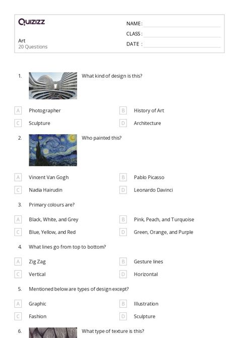 50 Art History Worksheets For 8th Year On Quizizz Free And Printable