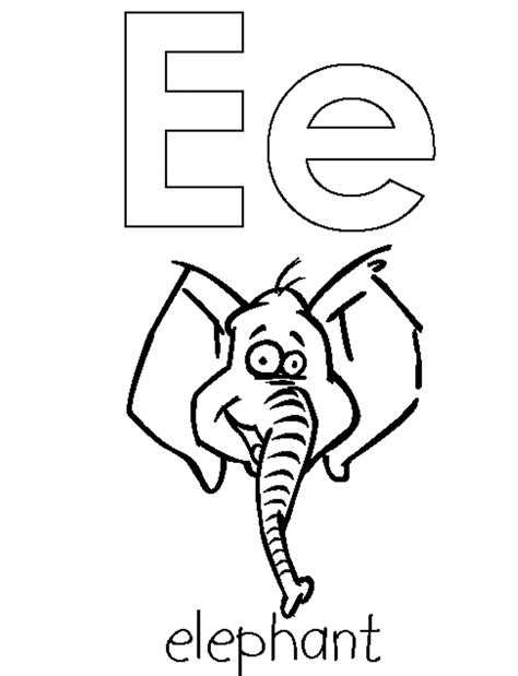 Free Letter E Printable Coloring Pages Preschool Preschool Crafts