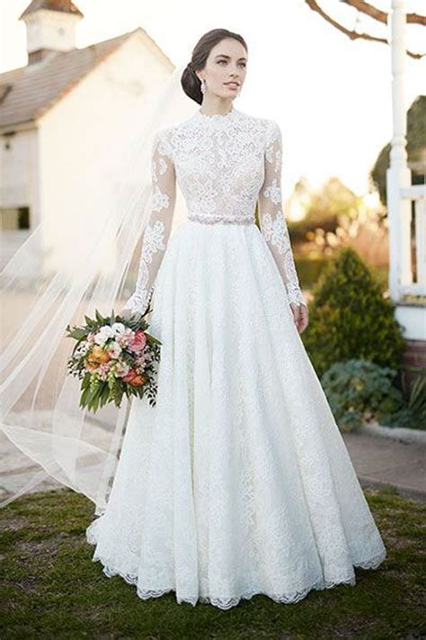 Its All About The High Neck Wedding Dresses Right Now
