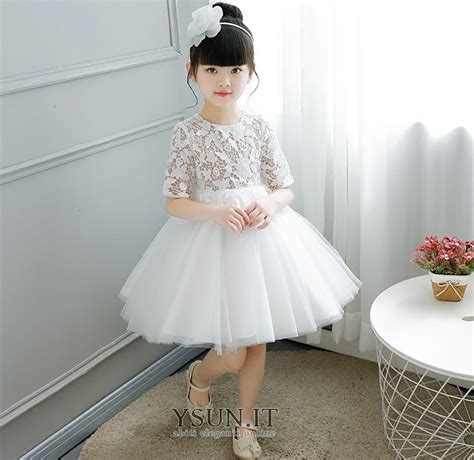 E se sei indecisa sulle scarpe da cerimonia per bambina , hai solo. Abito cerimonia bambina Lace Coperta Tulle Cerniera Mezze Maniche in pizzo - www.ysun.it