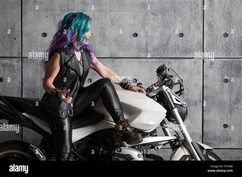 Biker Chick Hi Res Stock Photography And Images Alamy