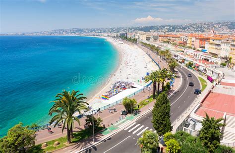 View On Famous Promenade Des Anglais In Nice French Riviera Cote D