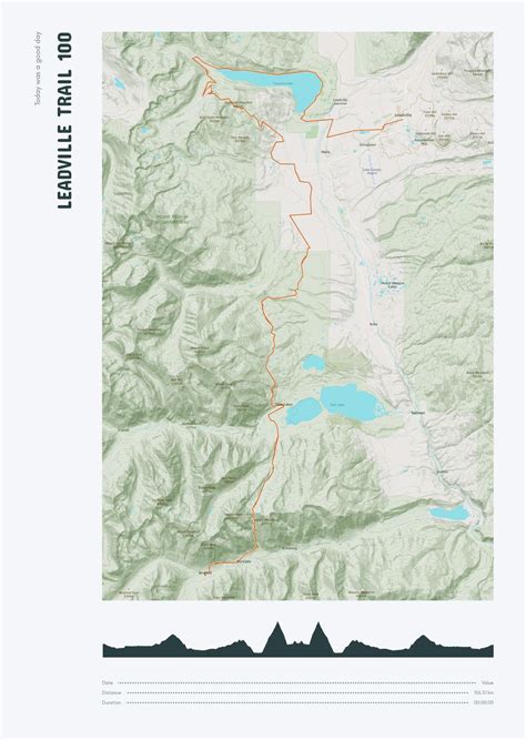 Leadville 100 Trail Race Course Map Personalized Leadville 100 Map