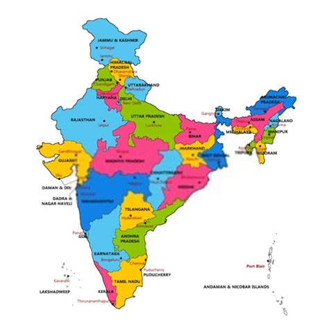 States Of India Map Map