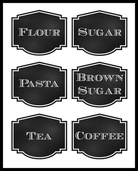 Free Printable Chalkboard Style Pantry Labels Blank Template Included