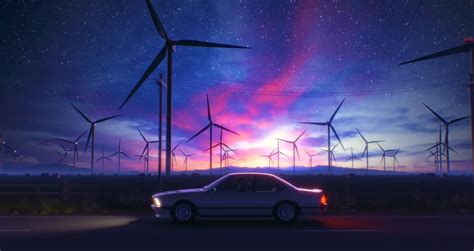 We Drive Along The Windmills Cars Live Wallpaper Download Free 53715