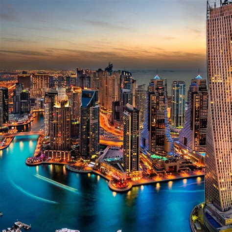 Dubai Uae Building Skyscrappers Night Wallpaper 4k