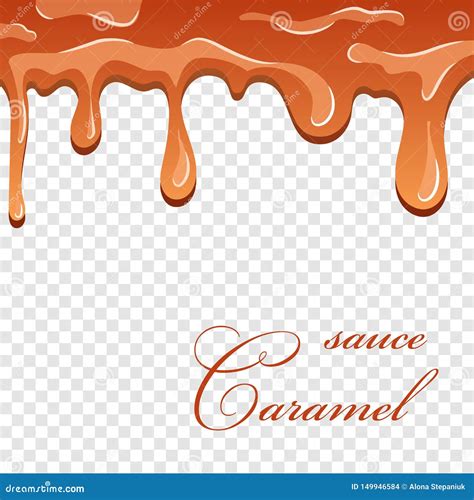 Caramel Sauce 3d Flowing Caramel Liquid Isolated White Transparent