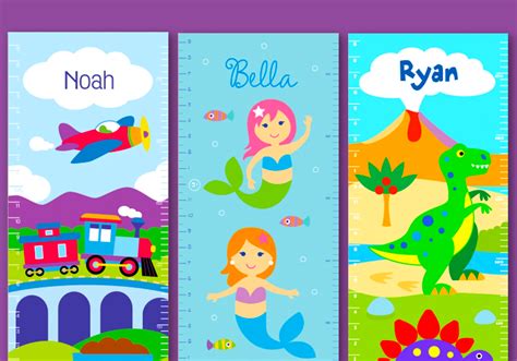 Personalized Kids Growth Charts Art Appeel