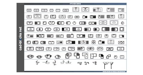 Kitchen Cad Blocks Sinks In Plan And Elevation View