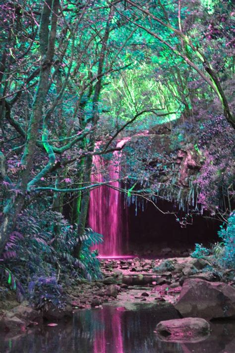 Pink Waterfall Beauty On Earth Pinterest Pink And Waterfalls