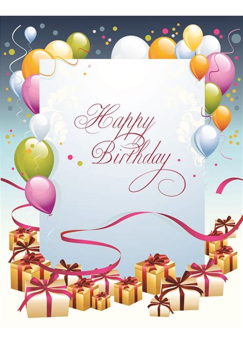 8 Blank Birthday Card Template Sampletemplatess Sampletemplatess