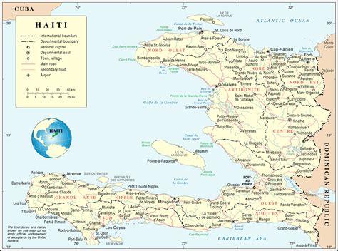 Large Detailed Road And Administrative Map Of Haiti Haiti Large