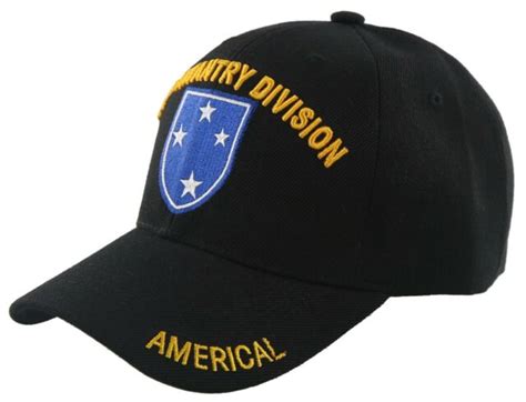 New Us Army 23rd Infantry Division Americal Cap Hat Black Ebay