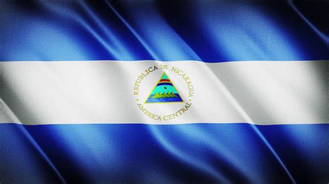 Flag Of Nicaragua Waving Free Use Youtube