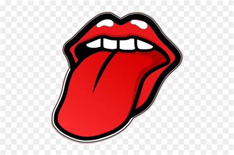 mouth tongue out pop art element vector illustration royalty free clip art library