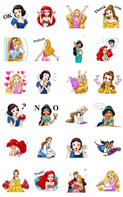 Disney Princess Animated Stickers Line Whatsapp Sticker  Png