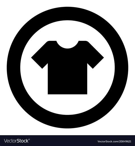 T Shirt Icon Black Color Simple Image Royalty Free Vector