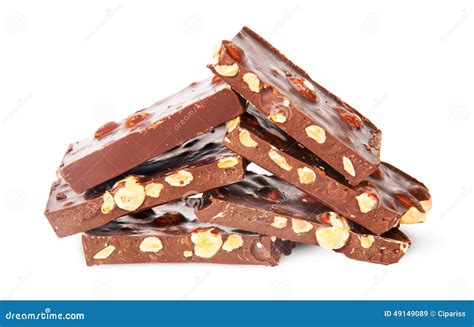 Closeup Of Pieces Of Dark Chocolate Stock Image Image Of Brown Stack