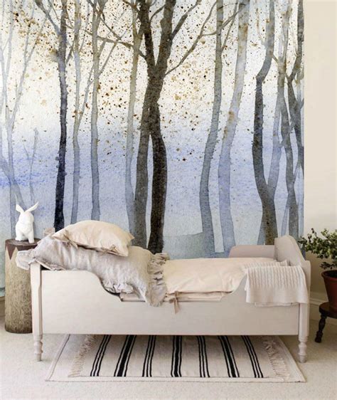 Into The Woodlands Wall Mural The Enchanted Forest Wallpaper Etsy