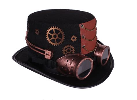 Steampunk Hat W Goggles Copper